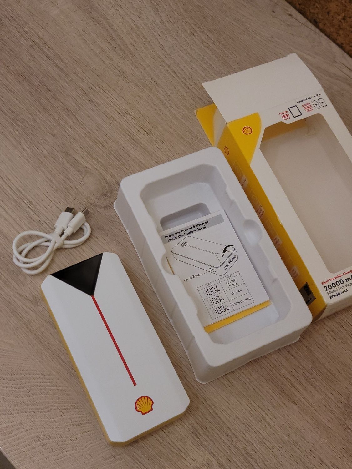 Павербанк Shell 30w 20000mAh быстрая зарядка