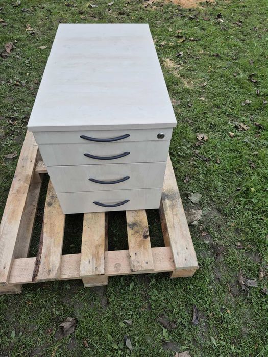 Szafka kontenerek pod biurko na kółkach 68x49x43 cm biała-OKAZJA!!!