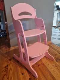Krzesło dziecięce regulowane drewniane różowe - jak tripp trap