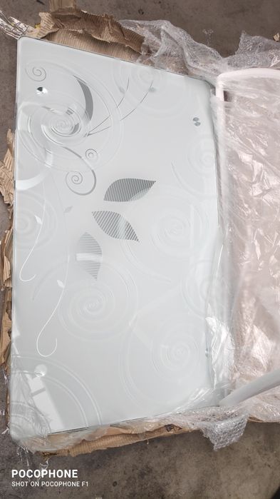 Stół Biały Blat szkło hartowane   GRATIS DRUGi NOWY!!! TAKI SAM BLAT