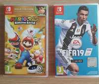 Jogos Nintendo Switch Fifa 19 e Mario Rabbids