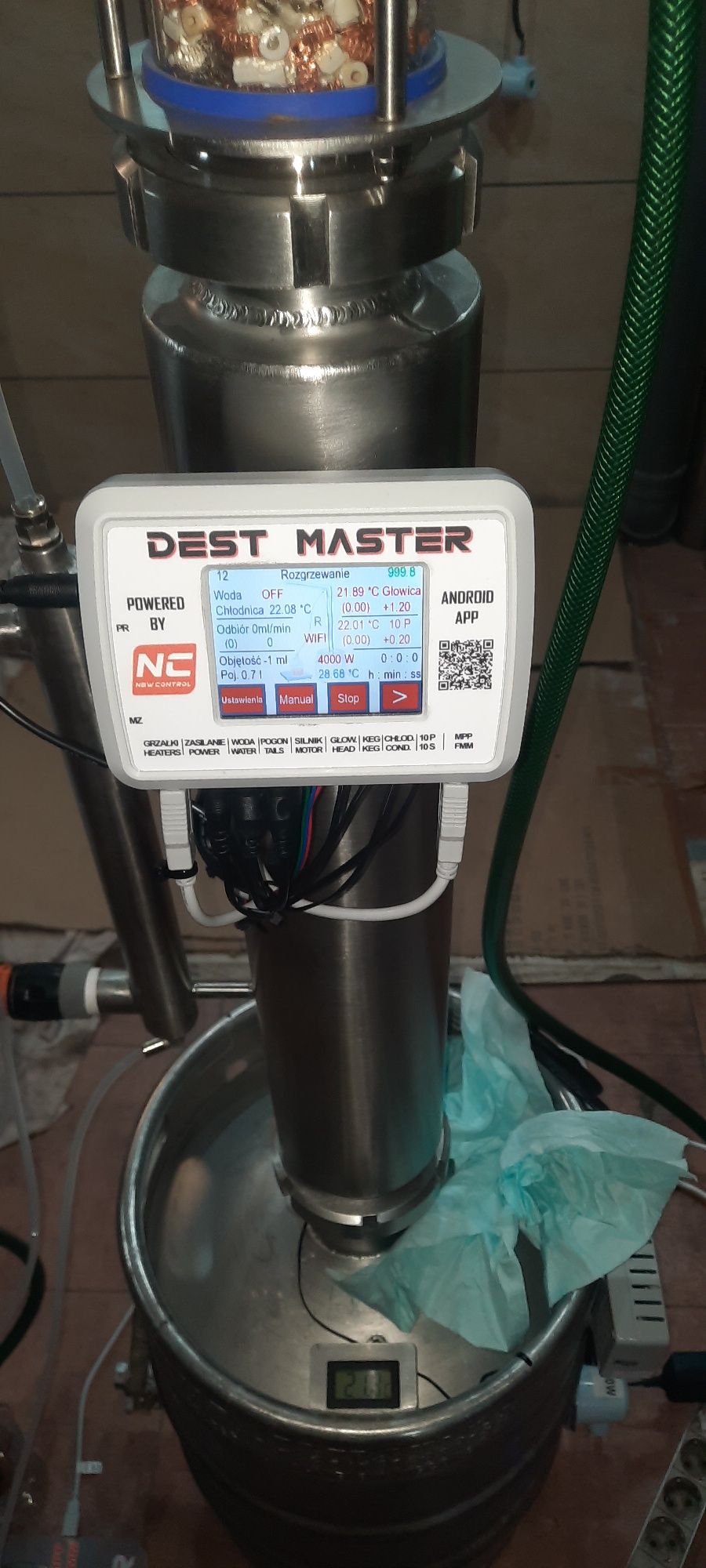 Destylator 96% Pełen automat..keg 50l