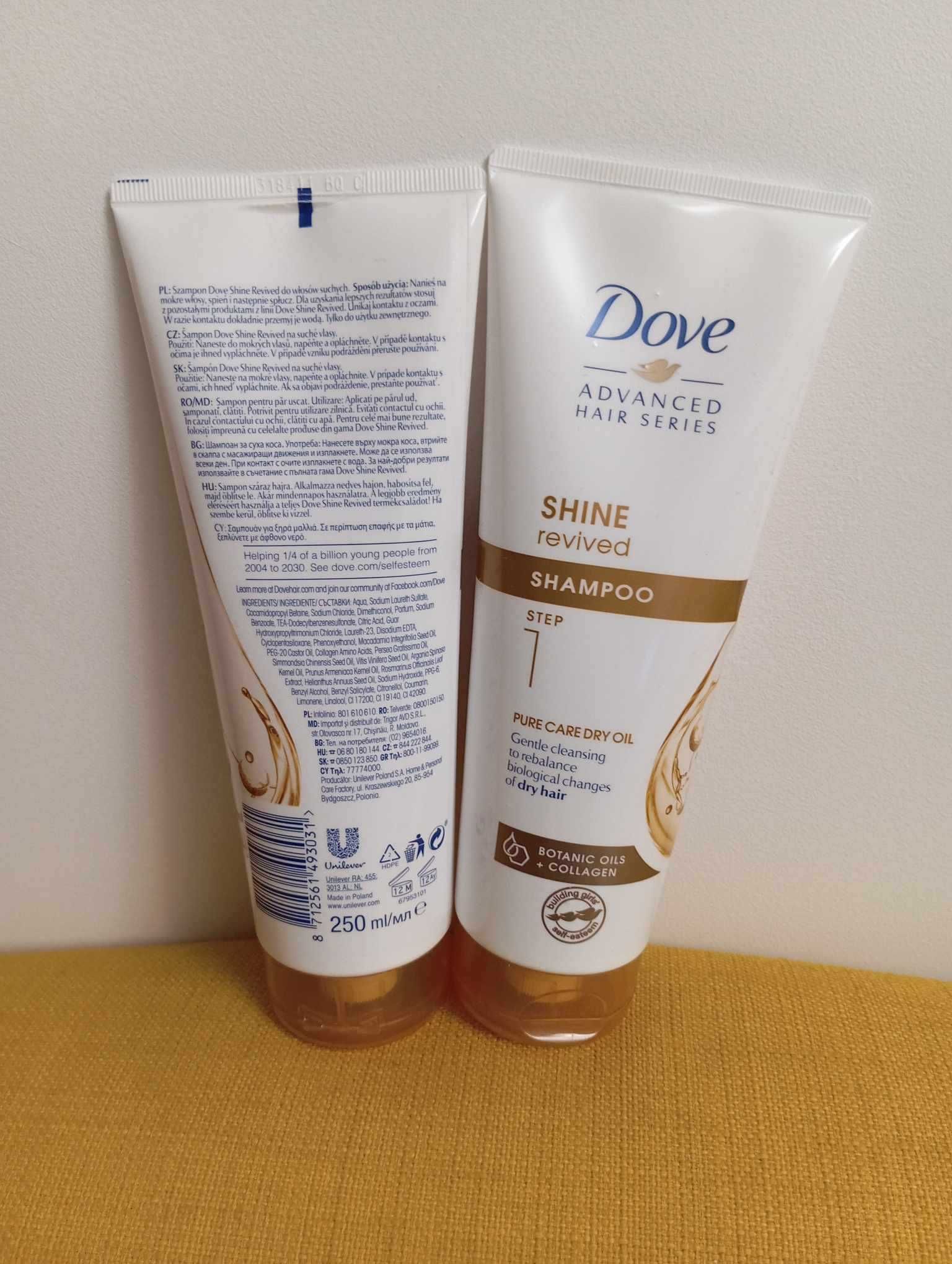 Dove Advanced Hair Series Pure Care Dry Oil 250 ml szampon włosy suche