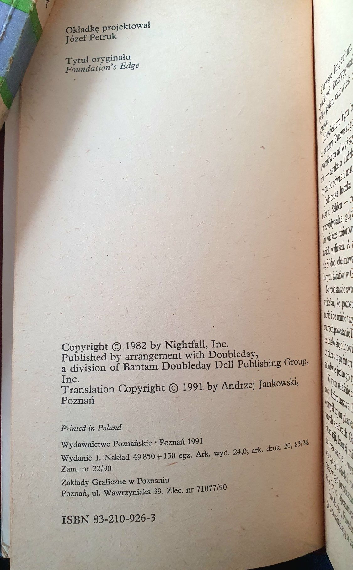 Isaac Asimov. Druga Fundacja. Agent Fundacji. 1-sze wydania.