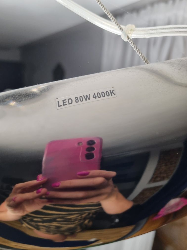 Lampa sufitowa 5 srebrnych pierścienii