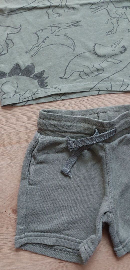 Zestaw komplet letni h&m 92 hm szorty koszulka
