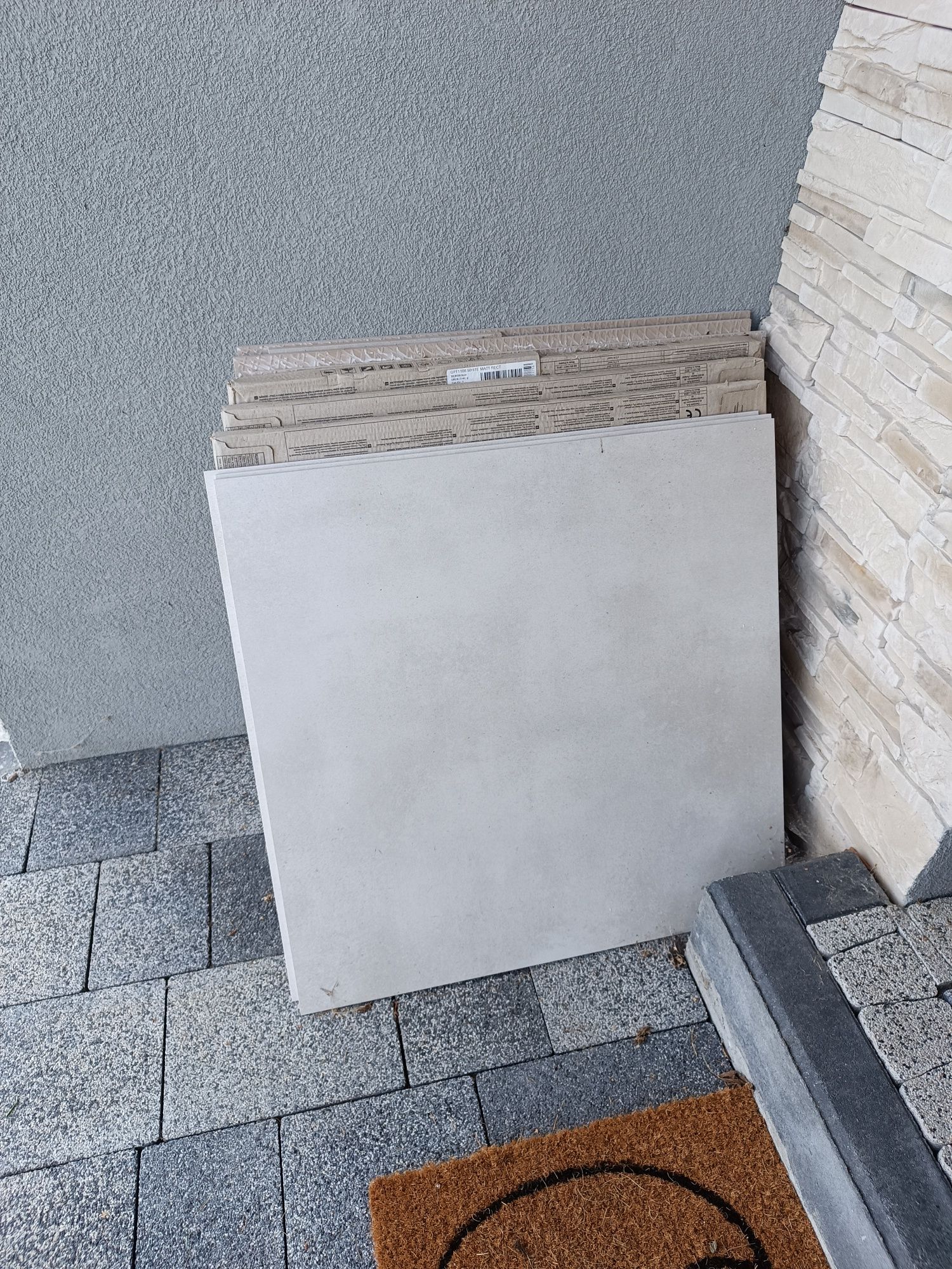Gres rektyfikowany Senti Fumo, White Matt 60x60, grubość 8mm, 5m2