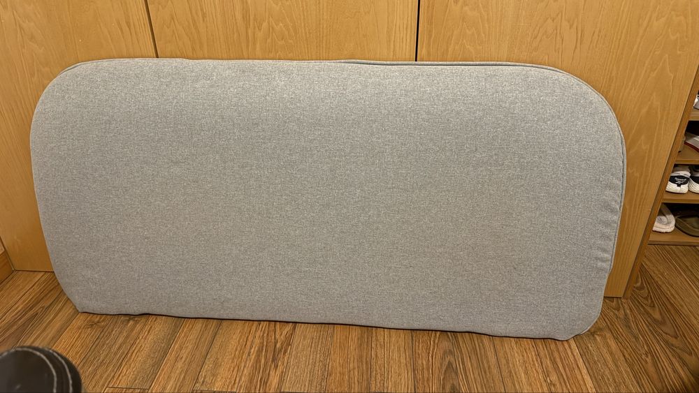 Cabeceira de cama casal Ikea verde acinzentado 162cm x 75