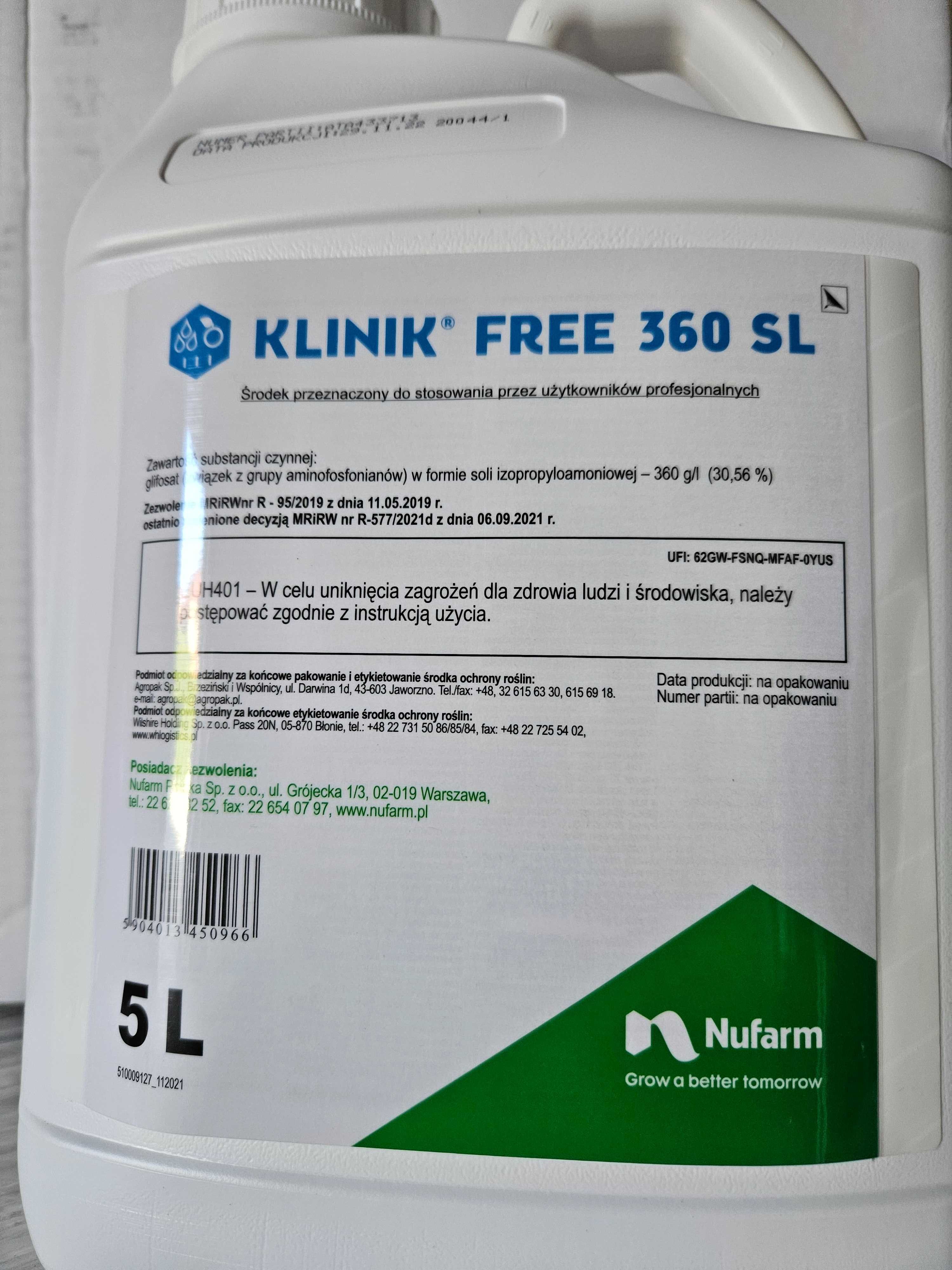 KLINIK FREE 360 SL 5l ,agrosar roundup