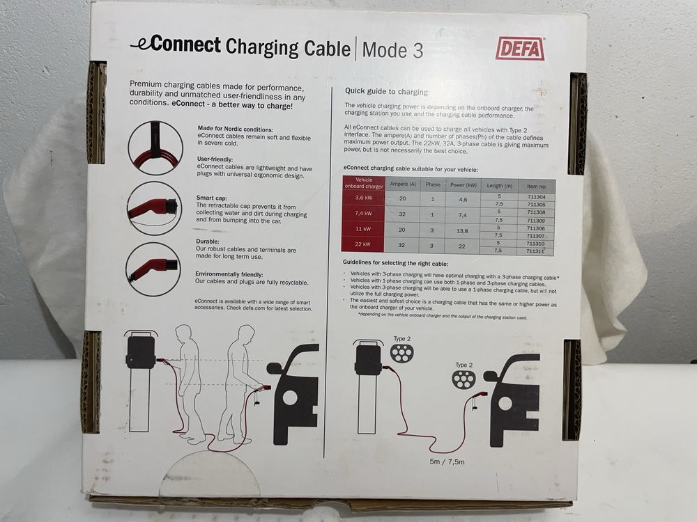 Kabel do ładowania Defa eConnect Mode 3