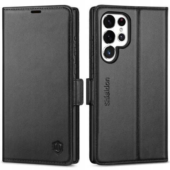 Shieldon naturalne Etui skórzane z klapką do Samsung Galaxy S25 Ultra