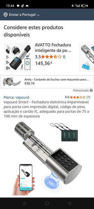 Fechadura inteligente 145€. Oportunidades