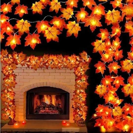 Folhas de Outono com Luz LED