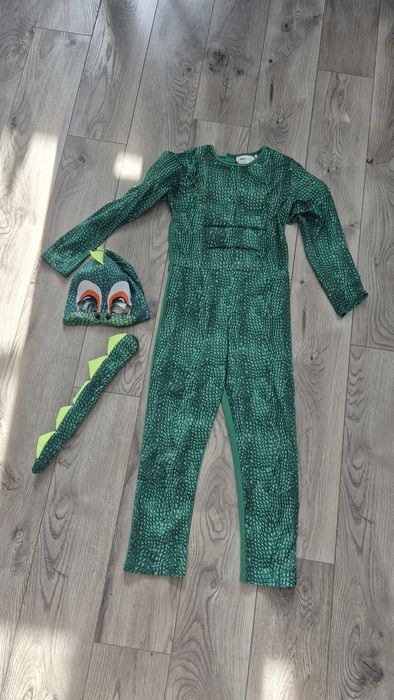 Kostium strój karnawałowy h&m smok dinozaur 122/128