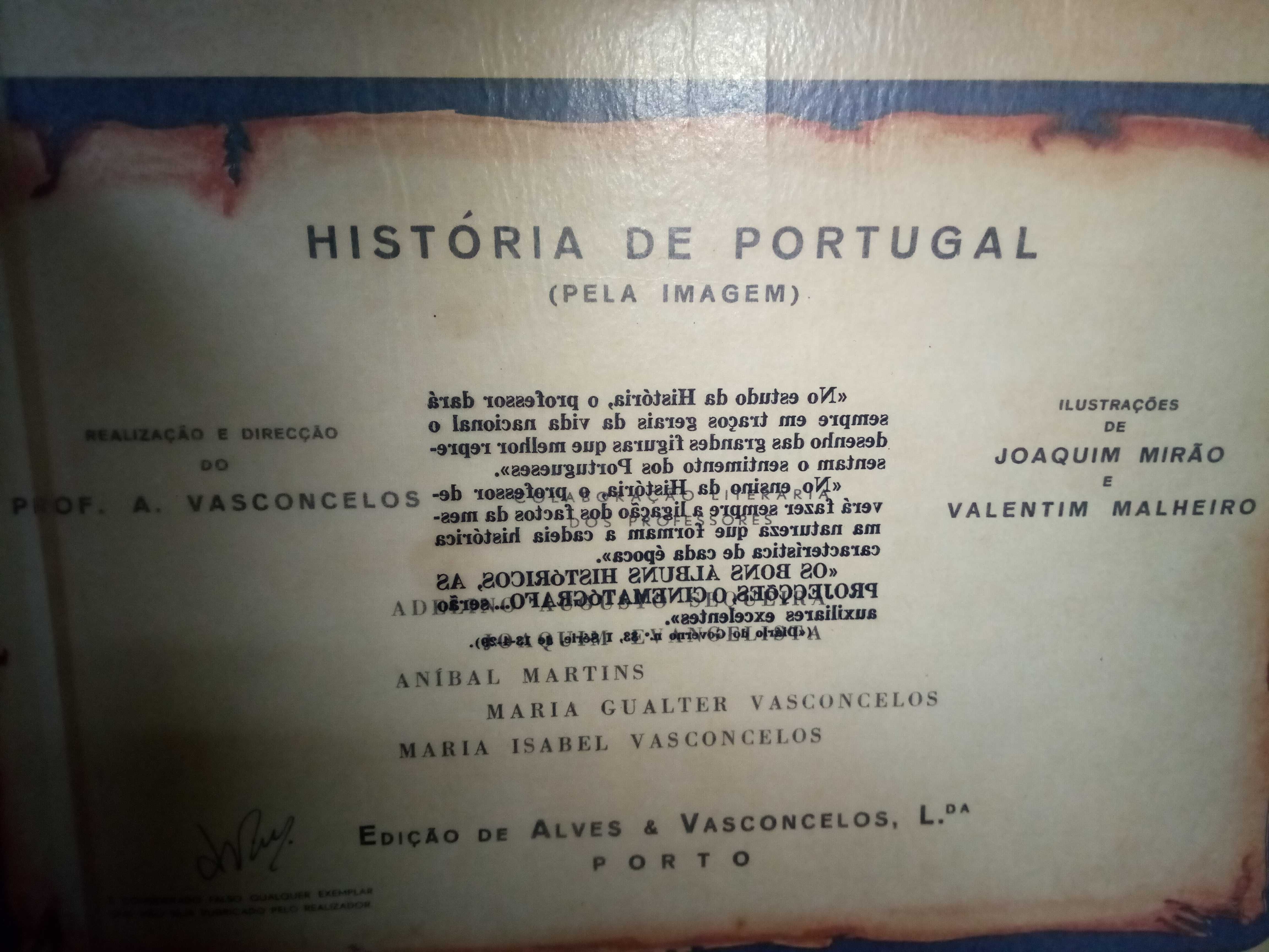 Historia de Portugal (Pela Imagem) - PROF. A. Vasconcelos, livro raro