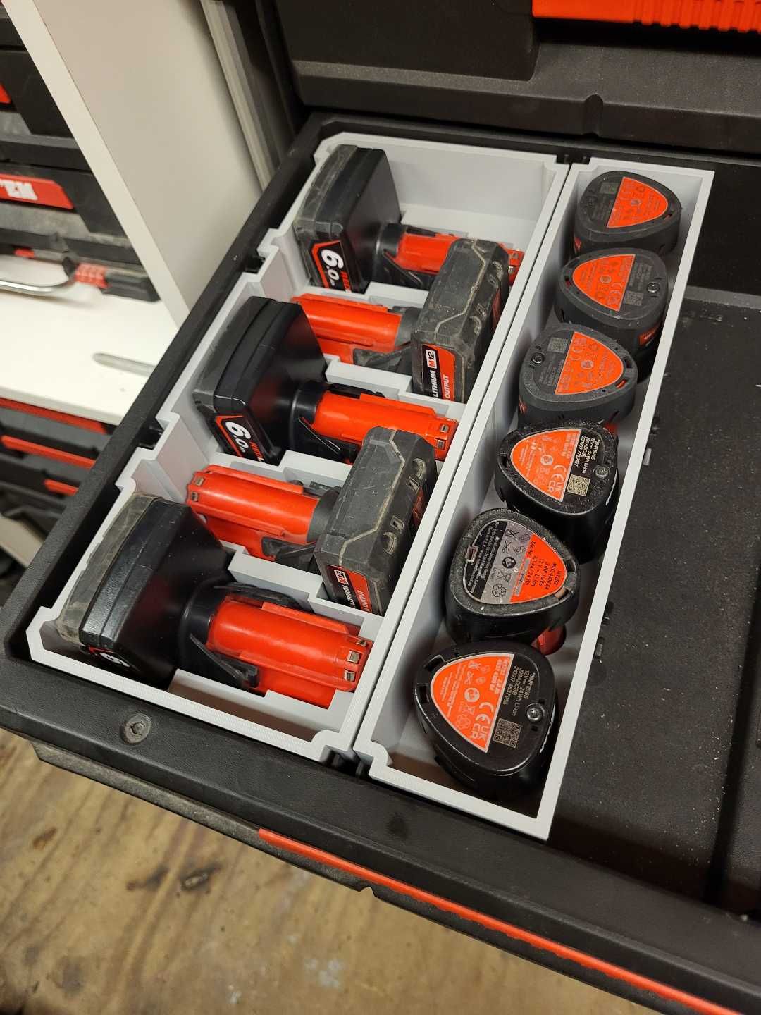 Вставка органайзер в MILWAUKEE PACKOUT 2/3-Drawer Tool Box M12/M18
