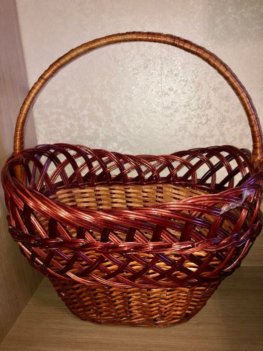 Корзина з лози плетена велика