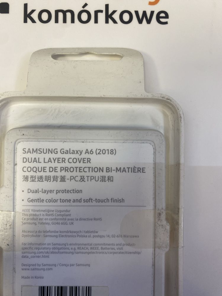 Etui Case Guma Plecki Orginalne Samsung Galaxy A6 Piaskowy