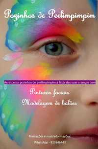 Pinturas faciais e Modelagem de balões