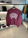 Світшот STUSSY Big Crackle Sport Crew Burgundy