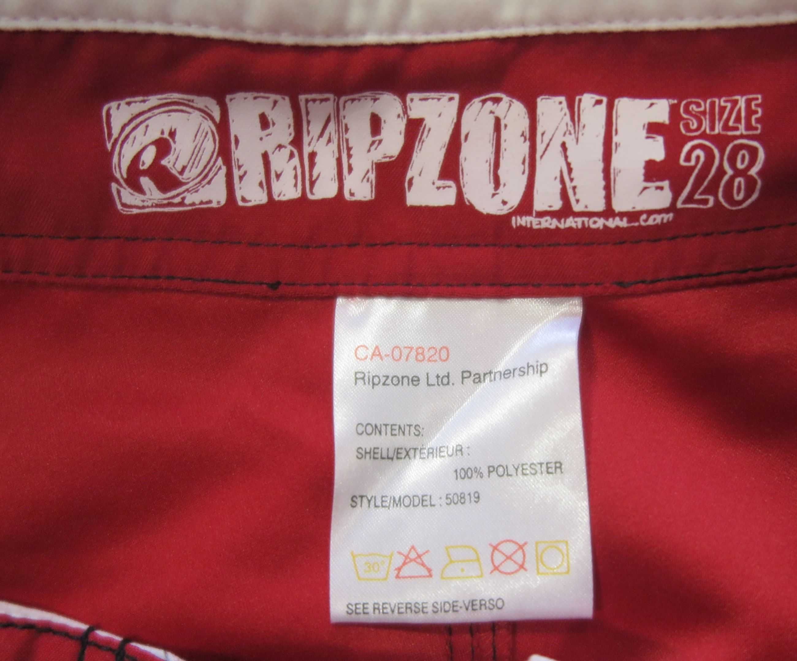 krótkie spodenki RIPZONE 28 xs kąpielowe windsurfing kitesurfing