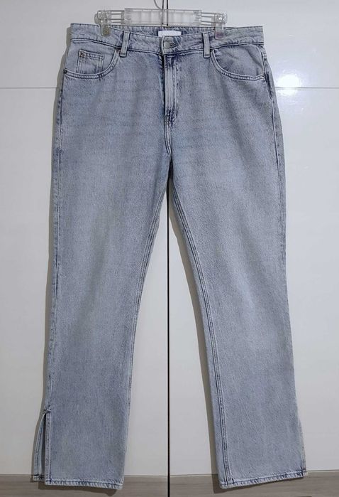 Spodnie Jeansy Bawełniane Z Rozcięciami U Dołu H&M |R. 44
