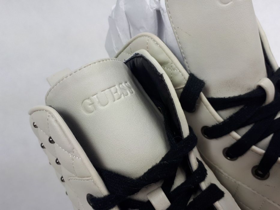 Buty trapery GUESS Ecru glany botki kozaki 41