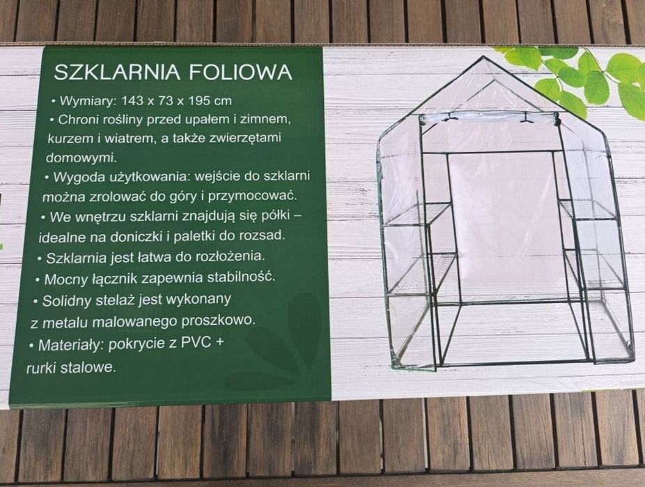 Szklarnia foliowa 195 cm