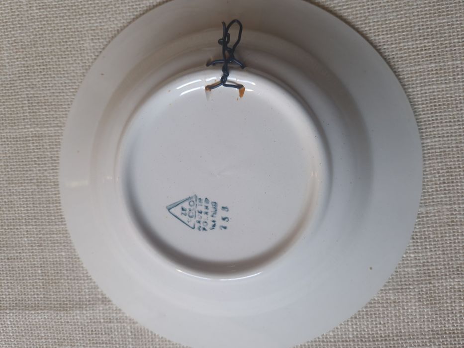 Misa niebieska fajans Włocławek porcelana PRL