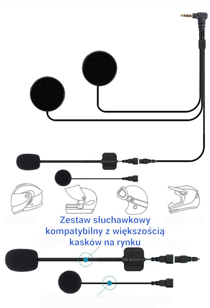 INTERKOM MOTOCYKLOWY R6S Następca Ejeas V6pro Wayxin R6 Vnetphone V6