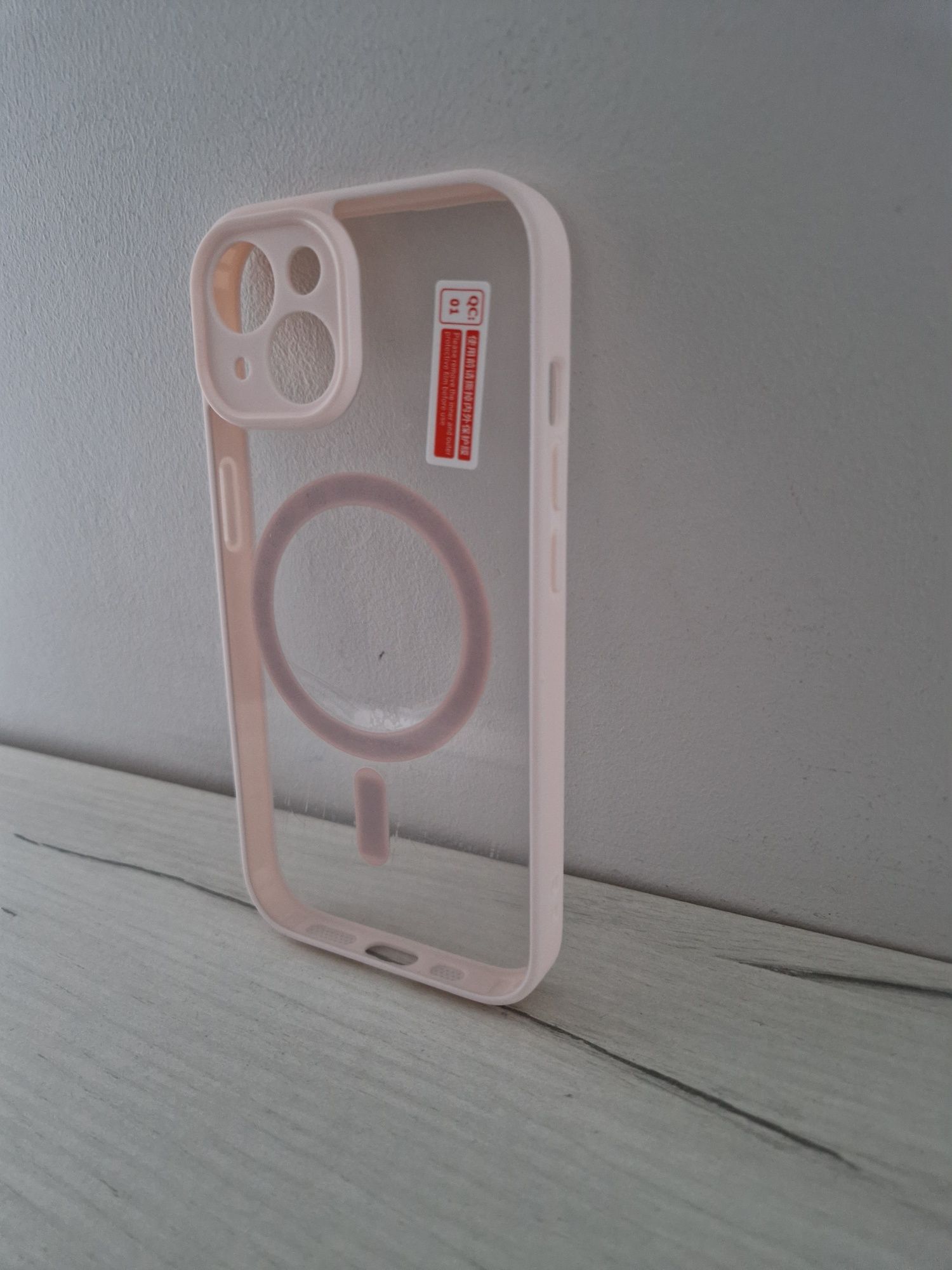 Acrylic Color Magsafe Case do Iphone 15 jasnoróżowy