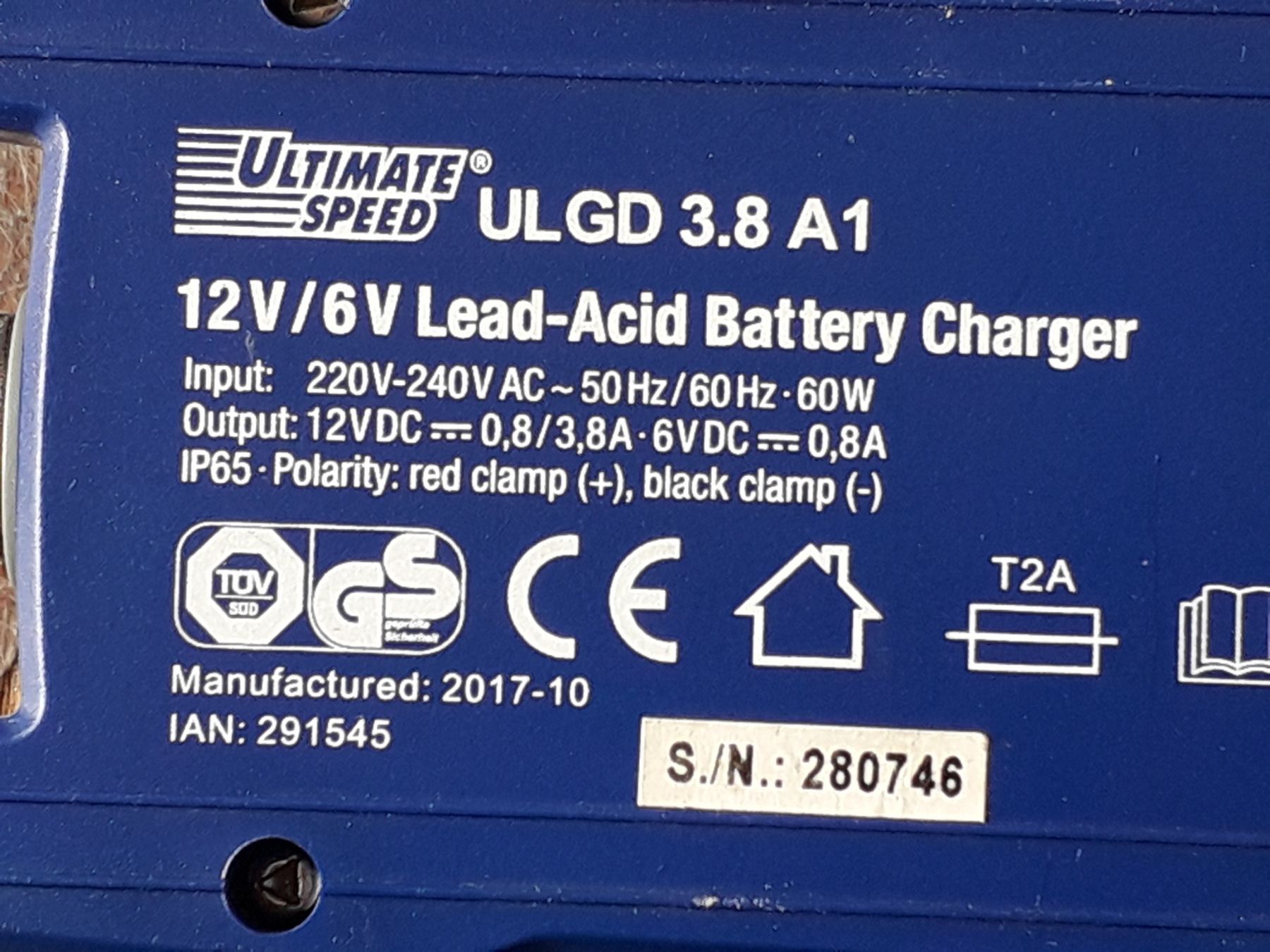 Авто мото зарядний пристрій ULGD 3.8 A1 -- 12V/6V