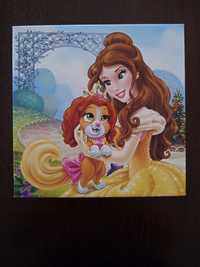 Obraz na płótnie 30x30 Palace Pets Bella z Karmelką Disney Księżniczki