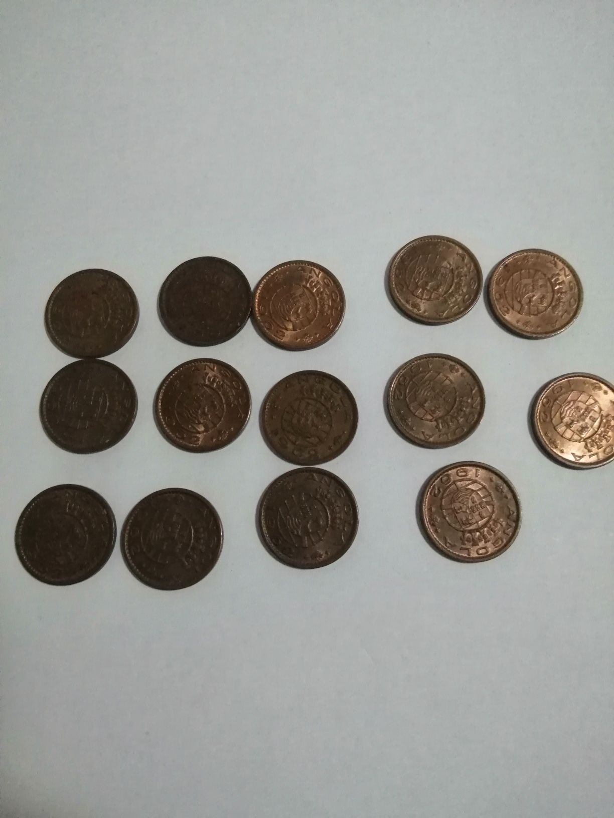 Conjunto 14 moedas 20 Centavos Angola 1962