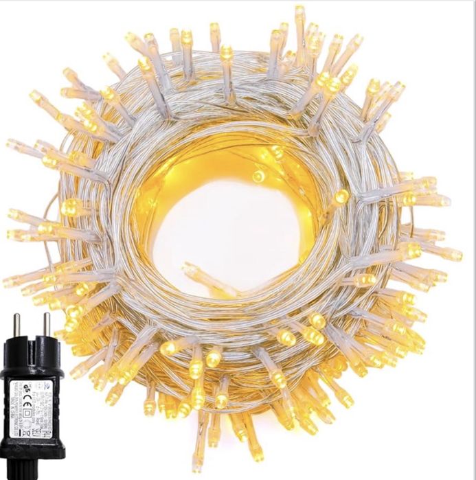 Łańcuch świetlny WISD 200 diod LED, 23 m, ciepła biel