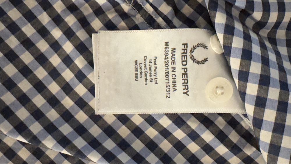 Fred Perry koszula w kratę rozmiar S niska cena