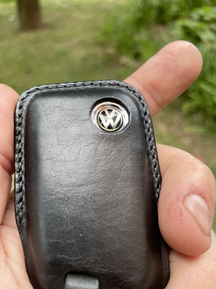 Кожаный чехол на ключ авто WV, Volkswagen, фольскваген