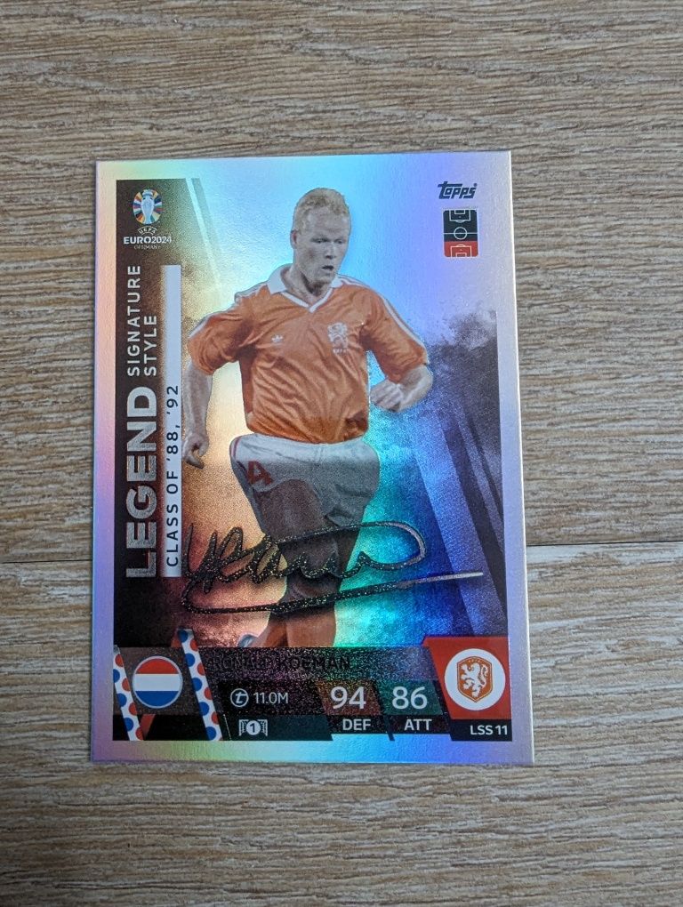 Karta Topps Euro legend Koeman LSS11