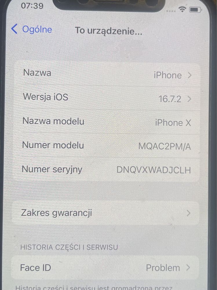 Iphone X 64gb BEZ Face ID