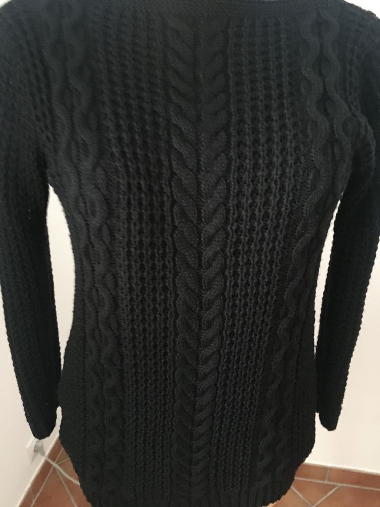 Sweter damski czarny elegancki 38