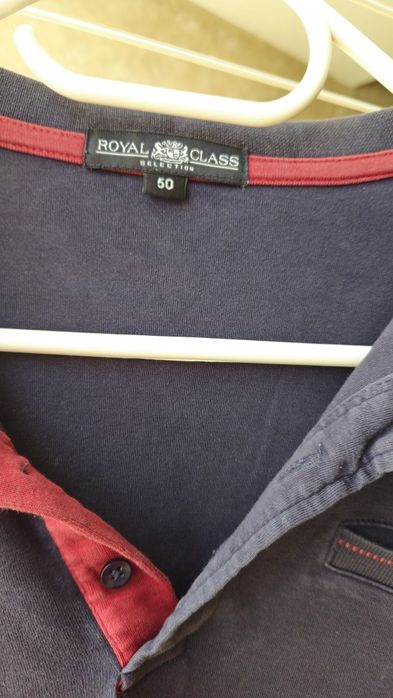 Royal Class markowa granatowa bluzka koszulka z długim rękawem 50 hit