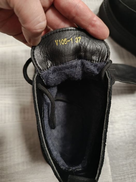 Ботинки натуральний замш чорні