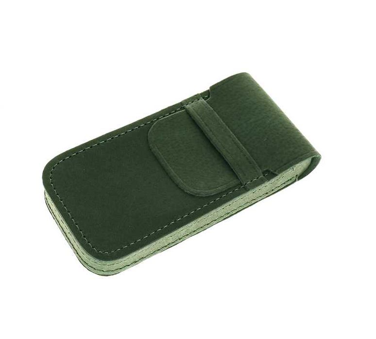 Duży piórnik skórzany pojemny piórnik ze skóry naturalnej czarny PL