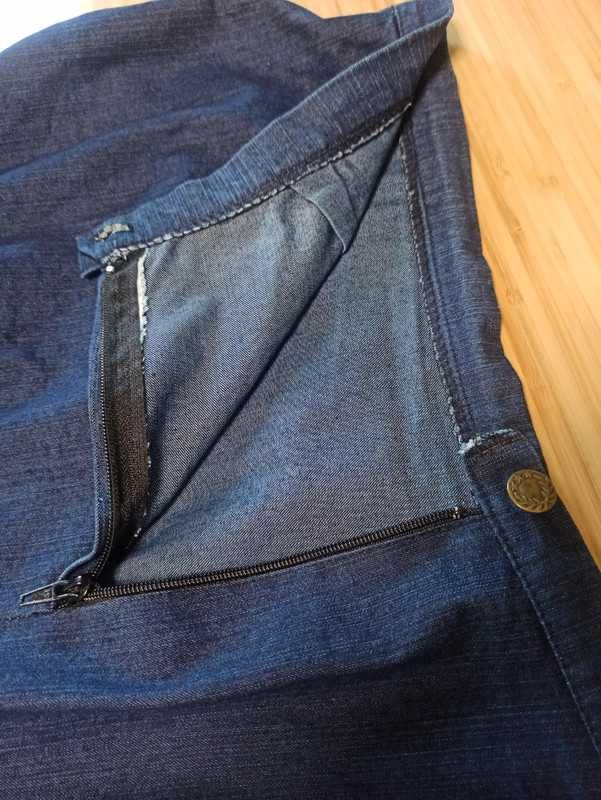 Spódnica dżinsowa granatowa jeans rozmiar 48 szyta przez krawcową