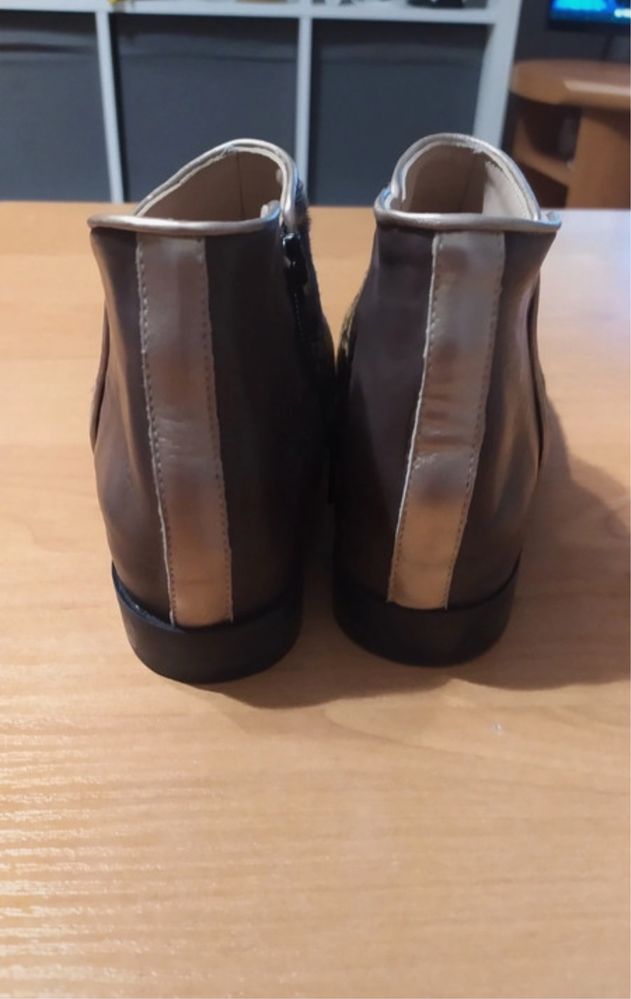 Skórzane botki jego Milano buty damskie