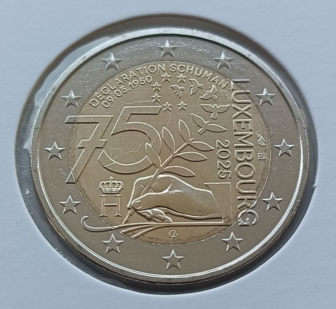 Luxemburgo 2025 - 2€ - G. Duque Henri / Declaração Shuman