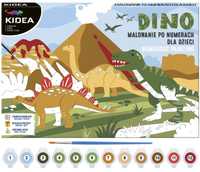 Dinozaury obraz malowanie po numerach dla dzieci