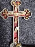 Enkolpion krzyżyk z relikwiami i Agnus Dei