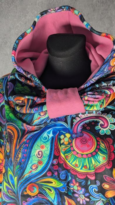 Auri Lili nowa bluza welurowa oversize Guna super wzór S/M