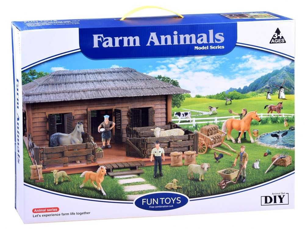 Farma gospodarstwo ze zwierzętami stajnia